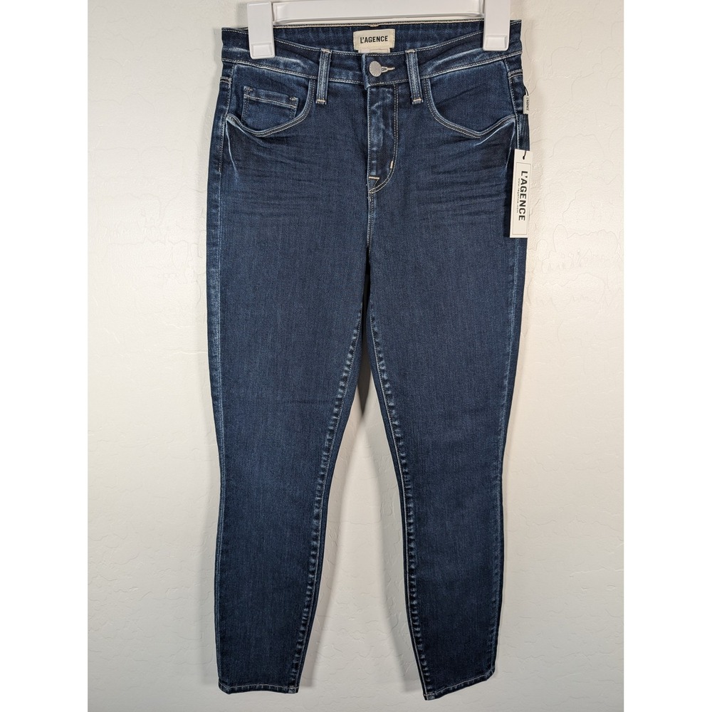 L'Agence Margot‎ Jeans Womens 25 High Rise Skinny Stretch Denim Dark Wash